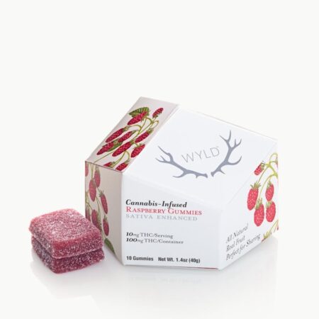Raspberry Sativa Enhanced Gummies 100mg
