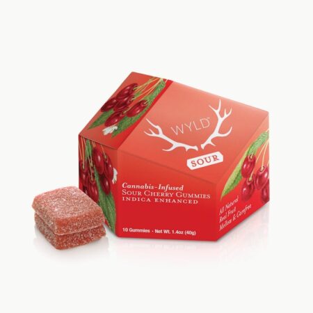 Sour Cherry Indica Enhanced Gummies | 100mgv