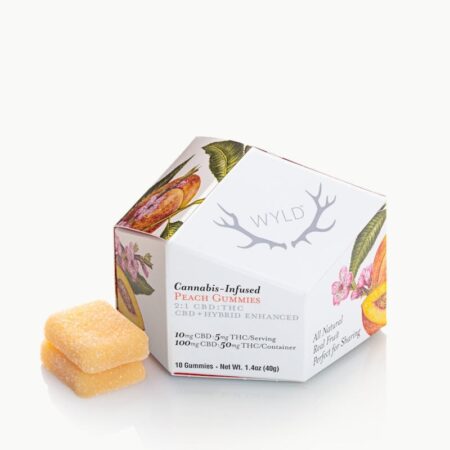 Peach 2:1 CBD + Hybrid Enhanced Gummies 100:50mg