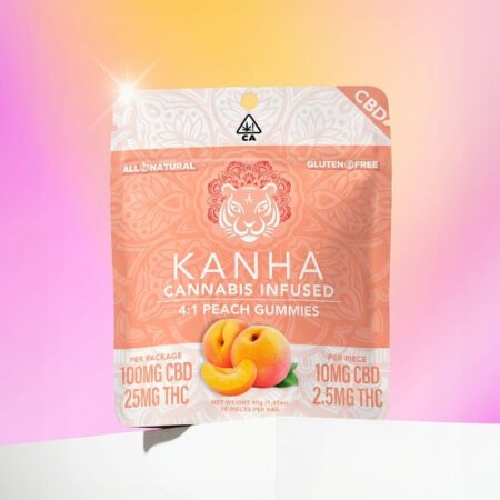 4:1 Peach | CBD:THC | 100mg CBD/25mg THC | 10-pack