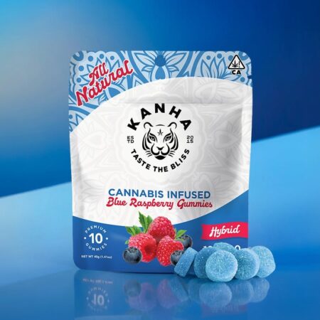 KANHA Hybrid Blue Raspberry 10 pieces x 10mg/gummy = 100mg/bag Raspberries likely originated in Ancient Greece, but the blue raspberry flavor started in the 1950s when street vendors created it for snow cones and cotton candy. The sweet and juicy flavor features floral undertones, a woody finish and lots of amusement park nostalgia, which we pair with the finest hybrid cannabis oil in our Blue Raspberry Hybrid gummies. Each piece contains 10mg of THC and fragrant terpenes like myrcene, limonene and α-humulene for smooth, consistent journeys. Consumer Voted Best-Tasting Traditional 45 Minute Onset All-Natural Delicious & Affordable Instructions: Eat 1 gummy. Wait 90 minutes for full effect. Keep in a cool, dry place. Avoid temperatures over 75°F. Ingredients: Tapioca Syrup, Cane Sugar, Water, Gelatin, Agar, Locust Bean Gum, Citric Acid, Carnauba Wax, Natural Flavor, Cannabis Oil, and Natural Color.