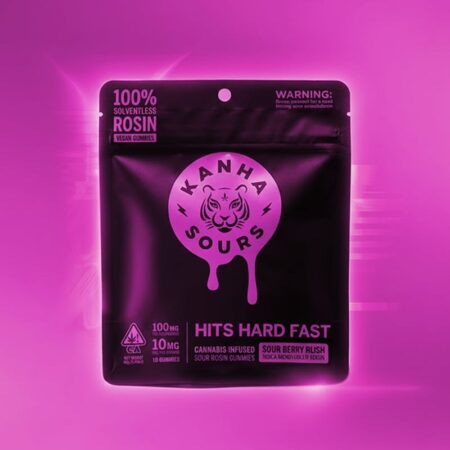 KANHA NANO Indica Sour Berry Bliss Rosin Sours 10 pieces x 10mg/gummy = 100mg/bag Berry sourness that chills you out. Sour Berry Bliss vegan gummies contain 10mg of fast-acting THC per piece, featuring solventless rosin from Mendo Breath indica strain. With 100mg THC per pack, these gummies will smack you into chill mode. Solventless Rosin Vegan Fast-Acting NANO Strain-specific Hits like flower Instructions: Eat 1 gummy. Onset starts around 5-15 minutes. Wait 60 minutes for full effect. Keep in a cool, dry place. Avoid temperatures over 75°F. Ingredients: Vegan Sugar, Tapioca Syrup, Water, Malic Acid, Pectin, Natural Flavor, Citric Acid, Tartaric Acid, Sodium Citrate, Natural Fruit Concentrate, Solventless Rosin Cannabis Extract, VESIsorb Nanotechnology, Natural Color
