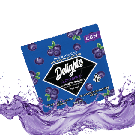 Elderberry CBN Delights Gummies Liquid Diamond Infused