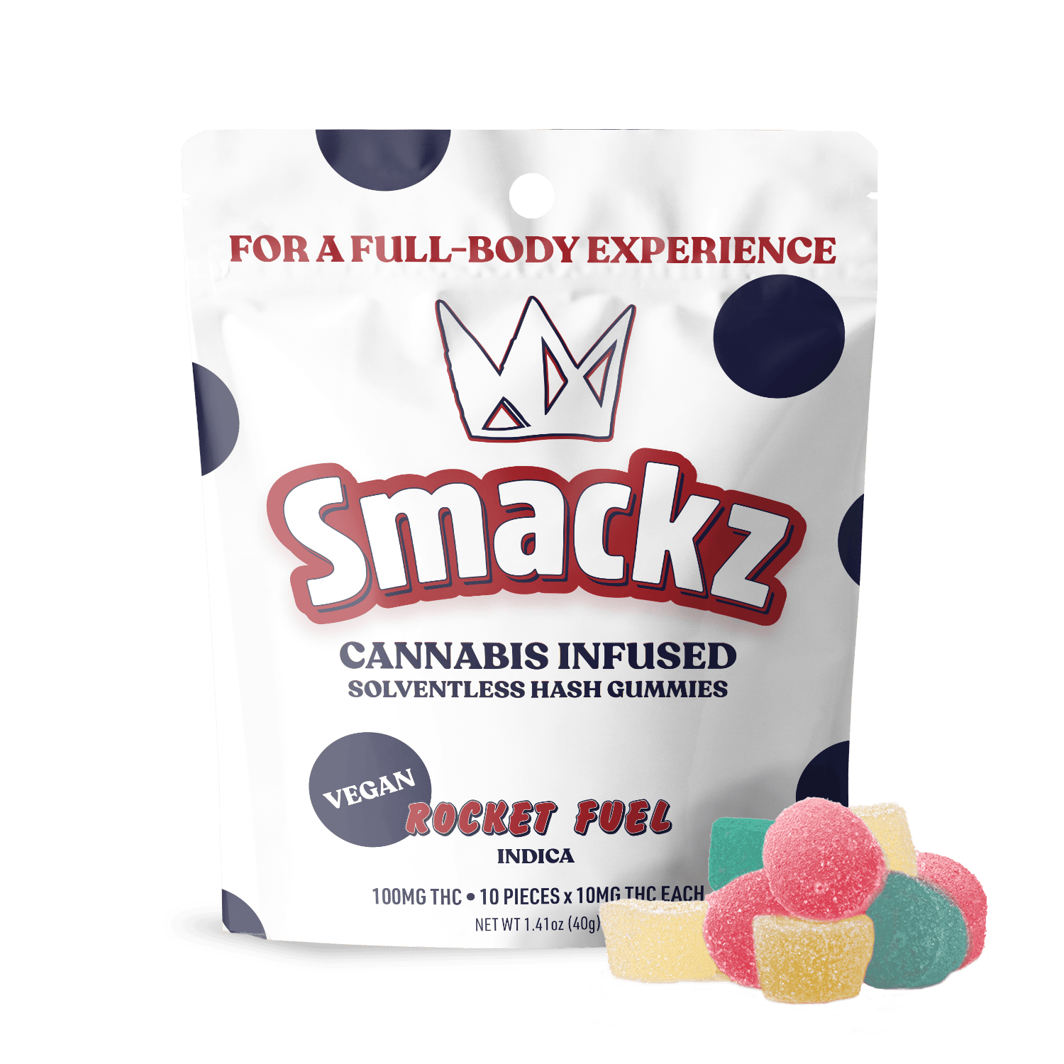 Rocket Fuel Flavored Solventless Gummies - 10 x 10mg