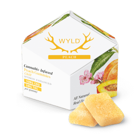 WYLD | Peach 2:1 CBD + Hybrid Enhanced Gummies | 50mg | 10ct | 5mg/ea