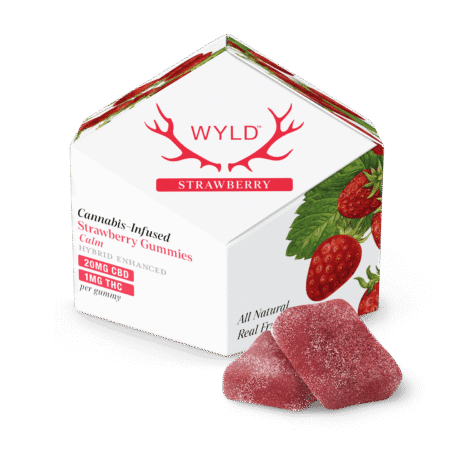 WYLD | Strawberry 20:1 CBD + Hybrid Enhanced Gummies | 10mg | 10ct | 1g/ea