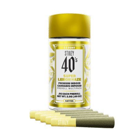 - SUPER LEMON HAZE - .5G 40's Infused Preroll 5 Pack