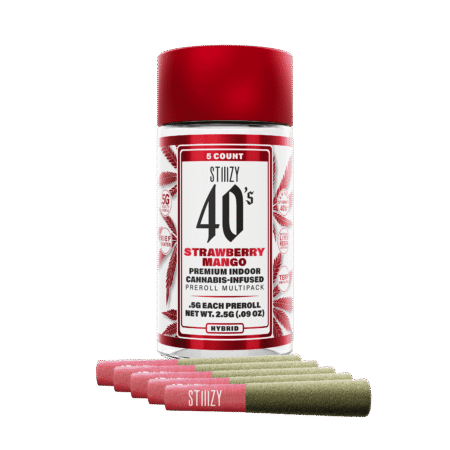 - STRAWBERRY MANGO - .5G 40's Infused Preroll 5 Pack